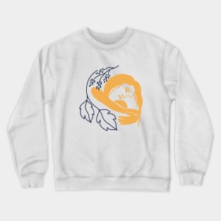 Mother and Child Illustrations Crewneck Sweatshirt